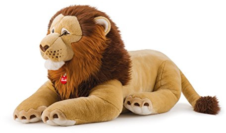 Lion Narciso Trudi | Mascotte en Peluche, Cadeau de Noël et d'anniversaire. | 55x45x100cm Jumbo | Animaux Exotiques tropicaux | modèle 27545