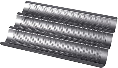 Birkmann, Baguette Blech, Silber, 3-fach, Karbonstahl, perforiert, Antihaftbeschichtung, mit Rezeptidee