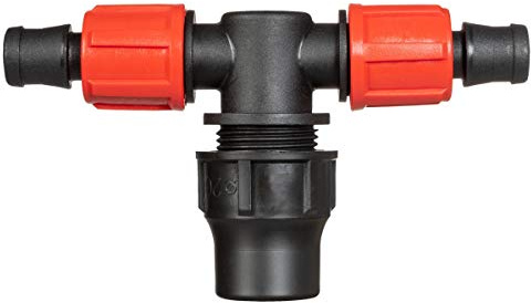 HOLZBRINK 10x Raccordo all’Inglese Tee 20 mm 3/4 per 16 mm 5/8 per Il Collegamento del Tubo di Alimentazione 20 mm con Linee Gocciolanti o Tubi Guida 16 mm, HBZ-03
