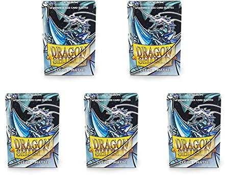5 Packs Dragon Shield Matte Mini Japanese Clear 60 ct Card Sleeves Value Bundle! …