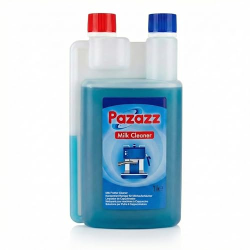 PAZAZZ Milk Frother Cleaner – Liquid Detergent for Coffee & Espresso Machines – Removes Milk Residue from Steam Wands, Automatic Frothers & More – Home & Commercial Use – 1000ml – Pack of 3 | Removes Milk Residue, For Steam Wands And Automatic Frothers, Home And Commercial