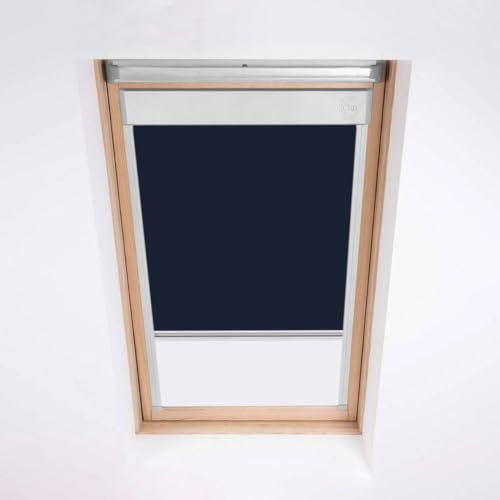 Skylight Blinds - Tenda oscurante per finestre da tetto Velux, telaio in alluminio, colore: blu navy (404)