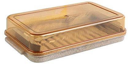 Cortador de queso Cortador de queso contenedor placa de hierro vajilla queso de mantequilla Caja fresca para cortar y almacenar accesorios de cocina queso rebanador Cortador queso ( Color : Yellow )