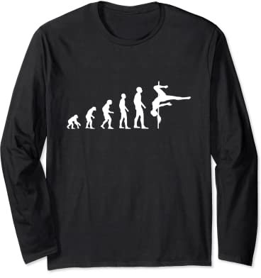 Evolution Pole Dance Mann Humor Geschenkidee personalisiert Langarmshirt