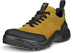 ECCO Men's Offroad Waterproof Lace Up Hiking Shoe, Black Nubuck/Olive Oil Nubuck, 10-10.5