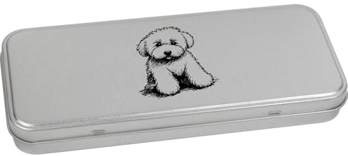 Azeeda 'Golden Doodle' Metal Hinged Stationery Tin/Storage Box (TT00247891)