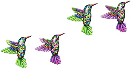 PRETYZOOM 4 Stück Anhänger mexikanische wanddekoration Vögel -Wand- Vogelfigur Statue wand dekorationen wandornament hausdeko Wandbehang aus Metall -Wandbehang Eisen