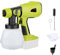 Système de pulvérisation de peinture sans fil compatible avec batterie Ryobi 18 V, pistolet à peinture électrique, portable, avec 4 buses, 3 motifs, récipient de 1000 ml pour peindre meubles,