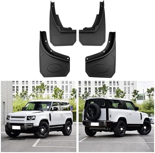 LANAZU Piastra Paraspruzzi Parafango per Defender 90 110 2020-2025, Protezione Antispruzzo Guardie Anteriori e Posteriori Splash Parafango Accessori