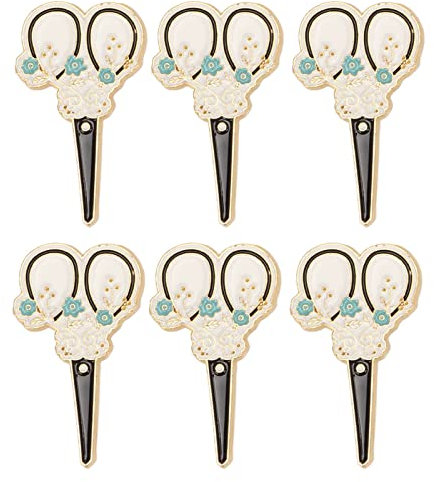 6 pezzi porta aghi a forbice per spilli, aghi per tata con magnete, magnete per ago, mina magnetica per ago, ago magnetico per tata, accessori per cucito
