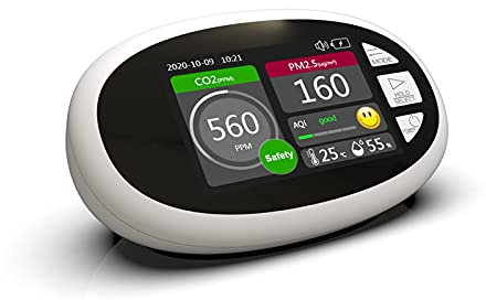 YQVEOT Detector de Fugas de Gas, Detector de dióxido de Carbono CO2 Detección Detector Inteligente con función de Temperatura y Humedad Versión en inglés Países Bajos para el hogar