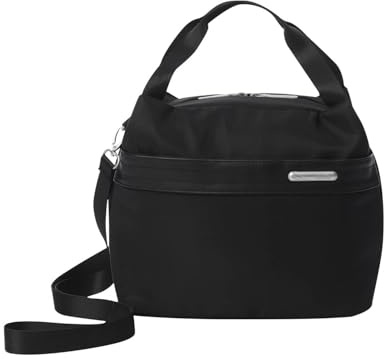 TOTTO - Bolsa Térmica Porta Alimentos 9 L, Modelo Birmana, 24 x 24 x 17 cm, Bolsa Comida Trabajo, Gran Capacidad, Asa de Mano, Correa Ajustable y Extraíble, Fácil de Limpiar, Color Negro