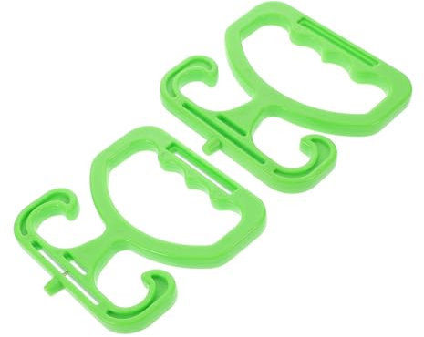 2pcs Shopping Bag Holder Baggies Shopping s Handle Grocery Grip Backpacks for Carrying Groceries Grabbers for Groceries Grips for s Plastic Green