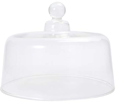 Campana rotonda in vetro per torte, dessert, snack, piante grasse, ricordi, 20 cm, in vetro trasparente, per esposizione di alimenti