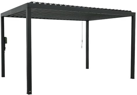 Backyard Discovery Sarasota Steel Louvered Roof Pergola | 4.3m x 3m