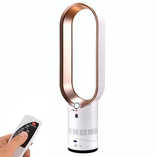 Bladeless Fan,Tower Fan with Remote Control,Desktop Floor-Standing Leafless Fan,90° Oscillating Wind Supply,Cooling Fan for Home,Office,Stepless Wind,0.5-2H Timer
