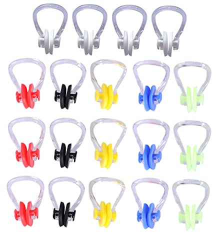 KICHOUSE 20stücke Teiliges Weiche wasserdichte Silikon-nasenclips Zum Schwimmen Ergonomisch Geformt Für Komfortablen Nasenschutz Wiederverwendbar Für Schwimmsport Und Poolzubehör Gemischte