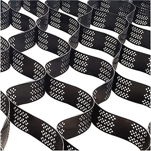 Garden Retaining Wall Grid Grille de gravier au sol avec trous de drainage, grille de gravier perméable en PEHD for allée de véhicule, parkings, aménagement paysager, pente de 2 de profondeur(4x9m/13
