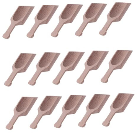 COLLBATH 15 Piezas Cuchara De Té Pala De Madera Pala De Sal De Madera De Haya Accesorios Para Teteras