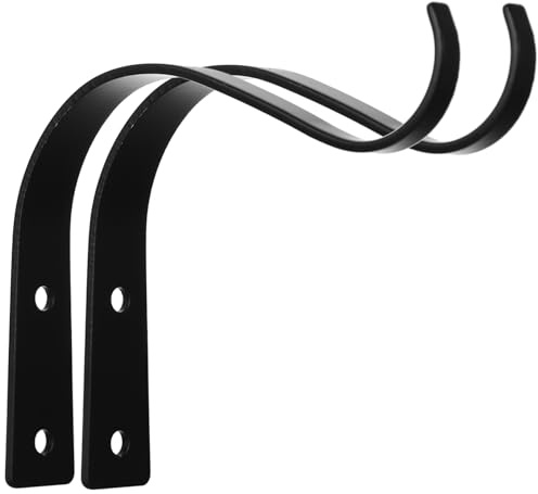 ANDRESLAD Lot De 2 Crochets En Métal s Pour Paniers De Fleurs Et Plantes Suspendues, 4,5 Pouces, Support Mural Robuste Pour Jardin Et Balcon, Fixation Stable Suspendre Décorative