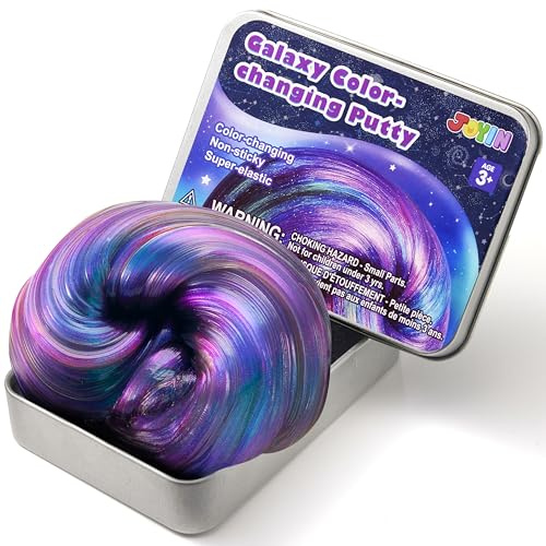 JOYIN Pasta Galattica a Cambio Colore, Slime per Bambini 4.2oz, Pasta Terapeutica, Giocattoli Antistress per Adulti, Giocattoli Sensoriali Morbidi per Bambini