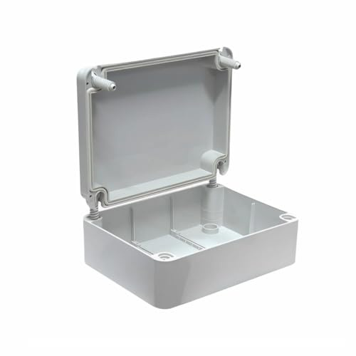 ARLI Abzweigdose IP67 Aufputz 250x200x90 mm Feuchtraumdose RAL 7035 Grau Kunststoff Gehäuse halogenfrei ohne Vorprägung Kabeleinführung mit Sichtdeckel für Innen und Außen