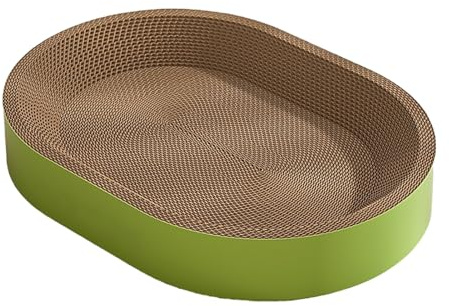Tablero de rasguños de Gatos, nid-o de cartón de rascador de Gato Ovalado, rascador de cartón de gat-o, nid-o de muelles de muelles de Muebles, Caja de rasguños de gat-o para Sala de Estudio
