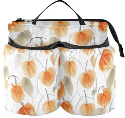 Portavasos para maleta, manos libres, arte con capa de grosella espinosa, fruta, color blanco, para equipaje, organizador de bebidas, imprescindible para asistentes