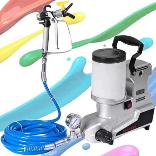 Pulvérisateur De Peinture Sans Air, Pulvérisateur De Peinture Haute Pression 1600 W, Pistolet Pulvérisateur Mural Hvlp 2,5 L/Min Avec Tuyau De 5 M, Pour Murs Intérieurs Et Extérieurs,Meubles,Plafonds