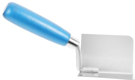OUNONA Truelle Angle Inox avec Poignée Bois Ergonomique Outil Plâtrier pour Enduit Angle Degrés Spatule Maçonnerie Confortable et Résistante