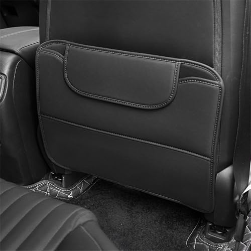 YZYLYW 2 Stück Autositz Schutz Rückseite Kinder für Mercedes Benz GLC C254 2024, Rückenlehnenschutz und Organizer Wasserdicht und Pflegeleicht Zubehör,A/Black