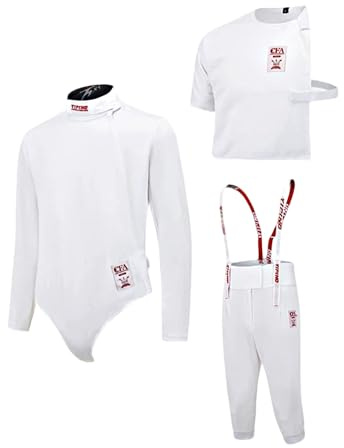 450N Fäktningsuniformset, Fäktningsutrustning, Unisex, Byxor, Jacka & Väst, För Folievärja-sabel, Högerhänt(54#)