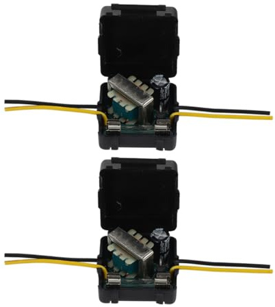 SHINEOFI Lot de 2 Filtres Anti-parasites 12v Universels pour Voiture, Isolateur pour Systèmes Audio de Voiture, Filtre Anti-Boucle de Masse, du Bruit pour Installation Audio Automobile