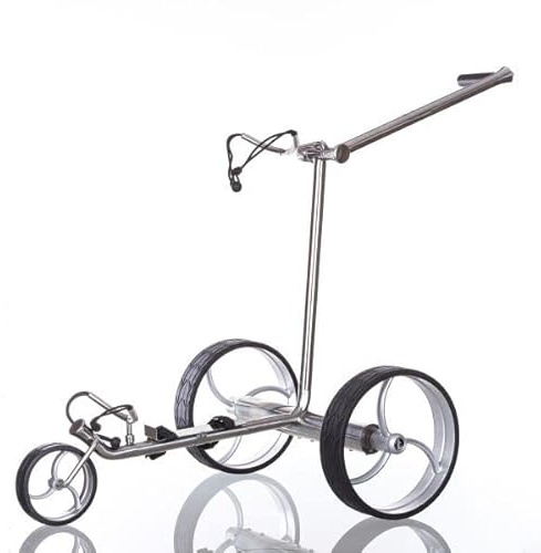 Trendgolf Elektro Golf Trolley Streaker S, Edelstahl poliert, Lithium,mit aktiver Bergabfahrbremse