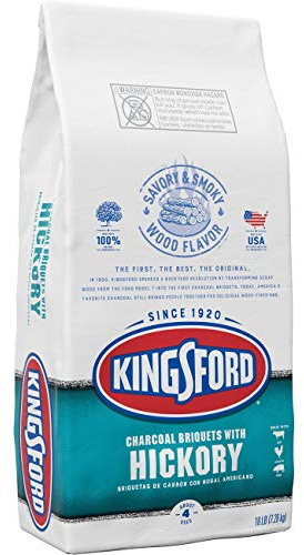 Kingsford Original Charcoal Briquettes with Hickory, BBQ Charcoal for Grilling - 16 Pounds