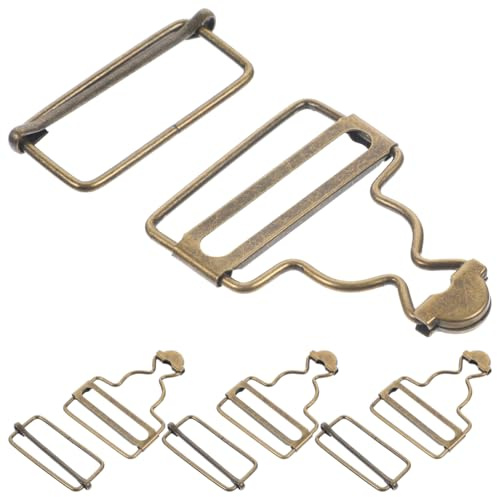ULTNICE 4 StüCk Metall Latzhosen Schnallen Verstellbare GüRtelschnallen FüR Diy NäHprojekte Ersatz FüR JeansknöPfe Kupferfarbene Hosenhalter Latzhosen Und Schneehosen