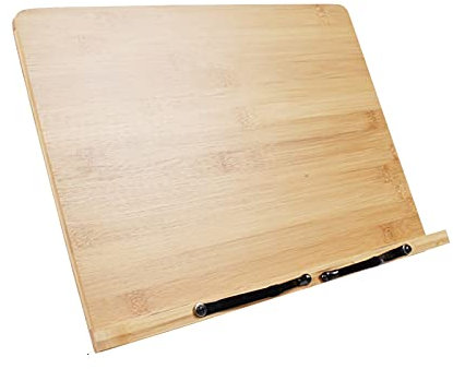 FURUIWUFENG Leseständer Großes Buch Stand zum Lesen von Händen frei im Bett tragbares Kochbuch Lehrbuch Handyhalter mit Einstellbarer Höhe 15 x 10 Zoll Bücherregal