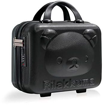 Balakaka Vanity Case with Zipper 30x15x23 cm, 10 L Hard Shell Vanity Case with Combination Lock, Portable Water Proof Travel Makeup Case with Handle for Women Girl, Black