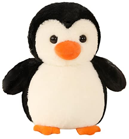 EXQULEG Pinguin Kissen Plüschtier Pinguin Stofftier Kuscheltier Cartoon Pinguin Kissen Geschenk Unisex Kuscheltier (30cm)