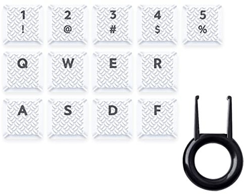 Touches rétroéclairées texture tactile de rechange pour clavier de jeu mécanique GL Tactile Switch Logitech G813 G815 G913 G915 TKL RGB (13 touches, blanc)