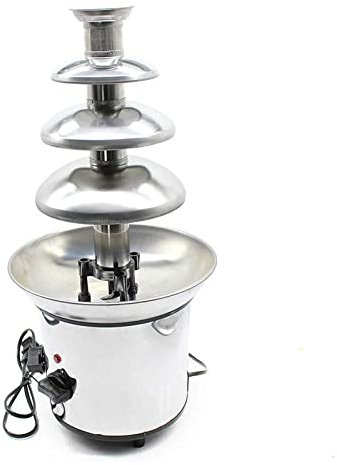 Macchina per fontana di fonduta di cioccolato in acciaio inossidabile, perfetta per feste e matrimoni! Attrezzatura per la fusione del formaggio a 4 livelli da 170 W
