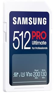 Samsung PRO Ultimate SD-kort MB-SY512S/WW, 512 GB, UHS-I, upp till 200 MB/s läsning
