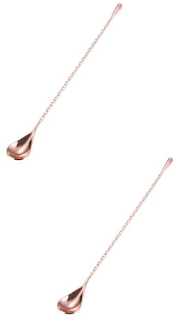 MAGICLULU 2stücke Edelstahl Barlöffel Mit Langem Stiel Rührlöffel Für Cocktails Tee Und Latte Gold Wiederverwendbare Und Langlebige Rührutensilien Für Jede Tasse Perfektes Zubehör