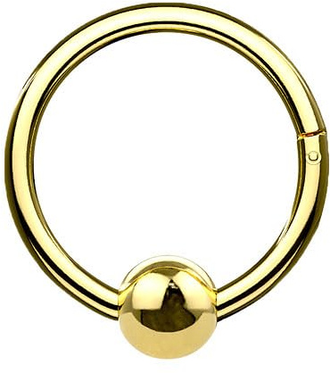 Piersando Piercing Ring Nasenpiercing Nasenring Ohrpiercing Ohr Nase Titan Septum Clicker Nase Ohr Segment Ring Scharnier mit Kugel