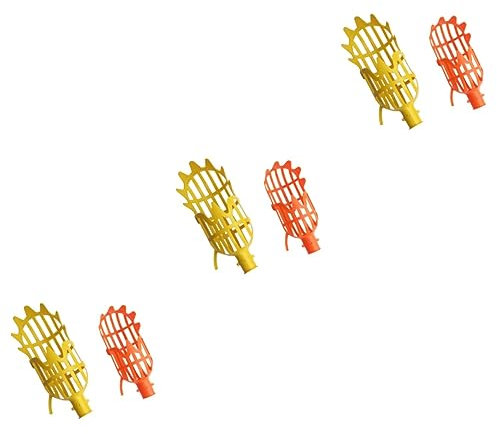 BESPORTBLE Lot De 3 Cueilleurs De Fruits Efficaces pour Baies De Laurier Dattes Kakis Mâts De Drapeau Taille S Orange L Jaune 2 Pièces X 3