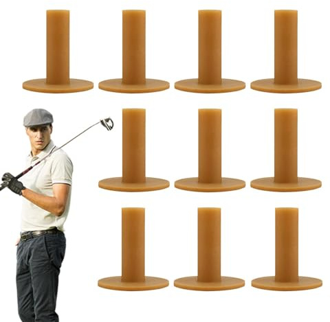 Generisch Golf-Gummi-Tees, unzerbrechliche Golf-Tees | Golfzubehör 10 Stück Golfball-Tees - Weiches Golf-Tees-Set, wiederverwendbarer Golf-Tee-freier Ballmarker für Golfplatz, Greens, Rasen