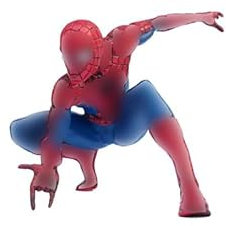 Damoff Spiderman Cake Topper, Miniature Figure, Red, Blue, Glossy, Marvel, Superhero, Party Decoration, Gifting
