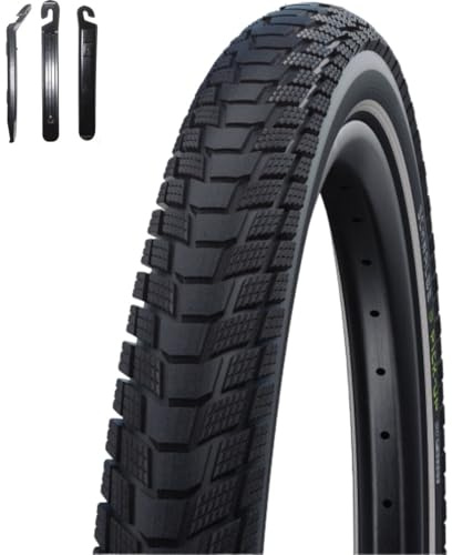 1 x Schwalbe Pick Up Fahrradreifen Addix Performance Line Schwarz/Reflex 65-584 (27,5 x 2.60) inkl. Reifenheber
