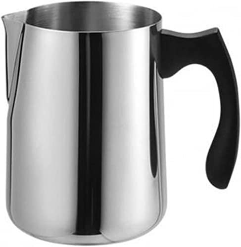 Bricco per latte in ceramica Piccolo caffè Crema per latte Tazza per latte art Brocca per latte Brocca per schiuma in acciaio inossidabile Tirare tazza a forma di fiore (600 ml come mostrato)