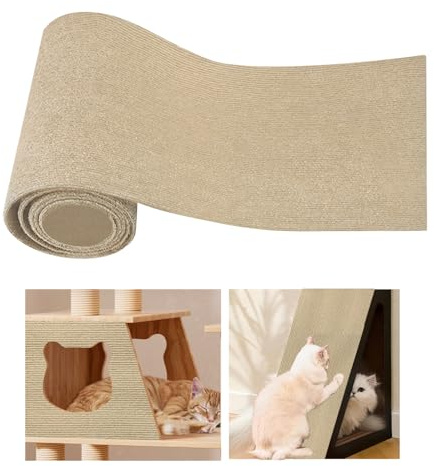 Climbing Cat Scratcher, 40 * 200cm Rascador Escalador para Gatos, Alfombrilla autoadhesiva Recortable, DIY Alfombra de Pared para Gato, Tapete rascador para Gatos